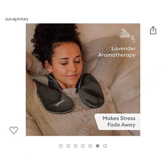 Geniani Magma Microwavable Heated Or Cooling Neck Pad Lavender Aromatherapy New - Picture 4 of 6